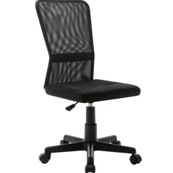 Kantoormeubelen*vidaXL Kantoorstoel 44x52x100 cm mesh stof Zwart
