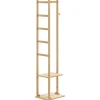 Kapstok met haken en schappen 38,5x30x156 cm bamboe>vidaXL Outlet