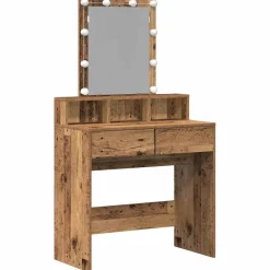 Kasten & Opbergmeubelen*vidaXL Kaptafel met lade 80 x 41 x 144,5 cm Bewerkt hout Oud hout