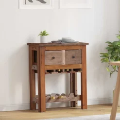 Keuken & Eetkamer*vidaXL Kast Bruin 60 x 30 x 70 cm Massief Gerecycled Hout