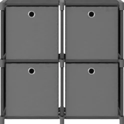 Kast met 4 vakken met boxen 69x30x72,5 cm stof>vidaXL Clearance