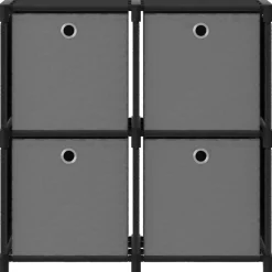 Kast met 4 vakken met boxen 69x30x72,5 cm stof>vidaXL New