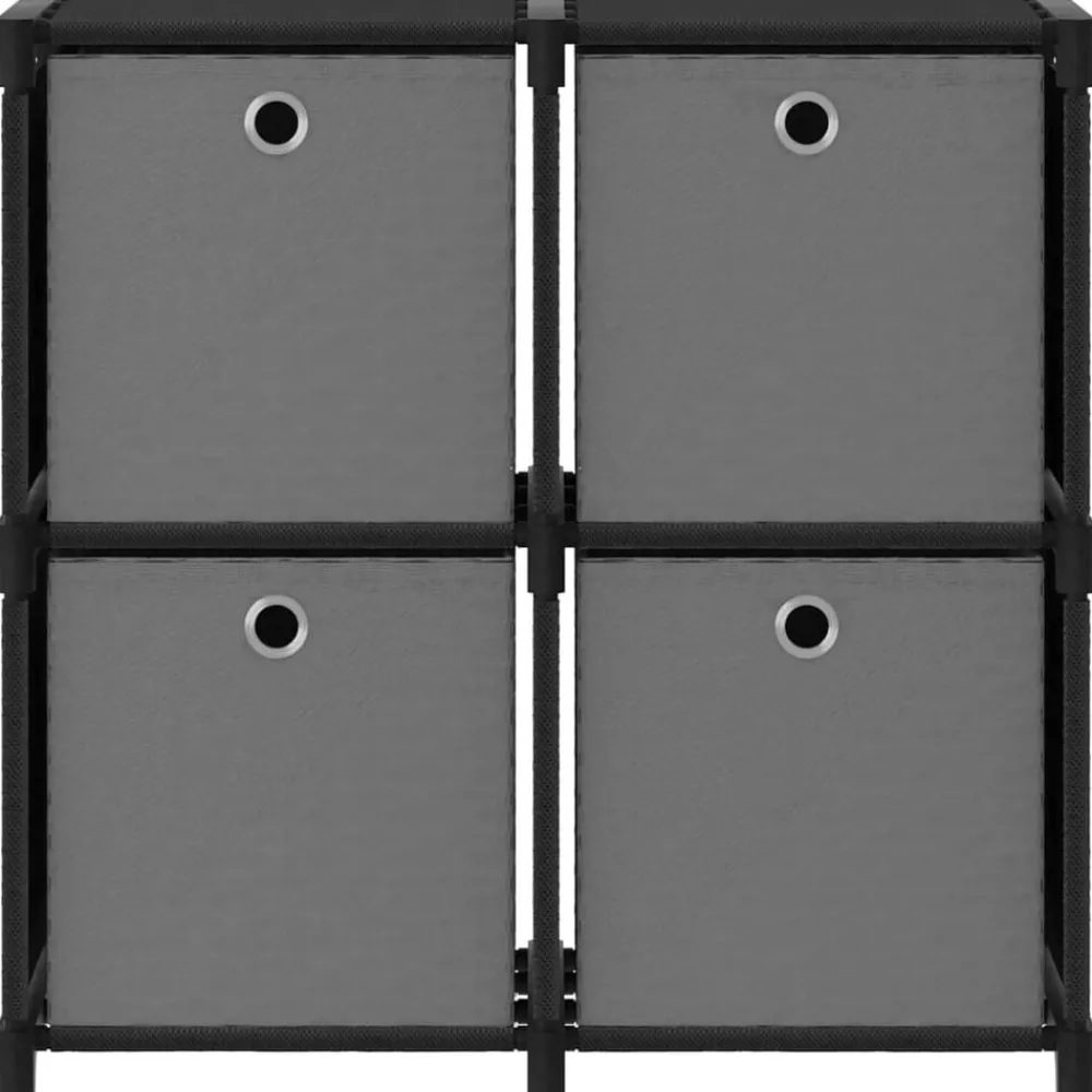 Kast met 4 vakken met boxen 69x30x72,5 cm stof>vidaXL New