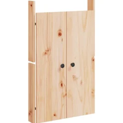 Bouwbeslag*vidaXL Kastdeurtjes voor buitenkeuken MEPPEL 2 st 50x9x82 cm grenenhout Natuurlijk grenenhout