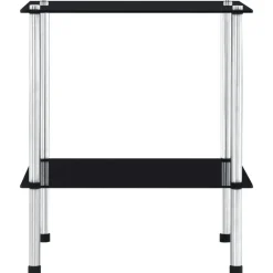 Boekenkasten & Wandplanken*vidaXL Kastje 2-laags 40x40x47 cm gehard glas Zwart
