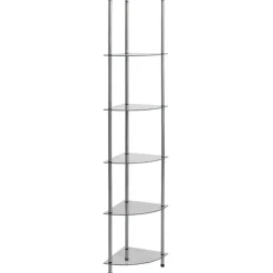 Boekenkasten & Wandplanken*vidaXL Kastje 6-laags 30x30x160 cm gehard glas transparant Doorzichtig