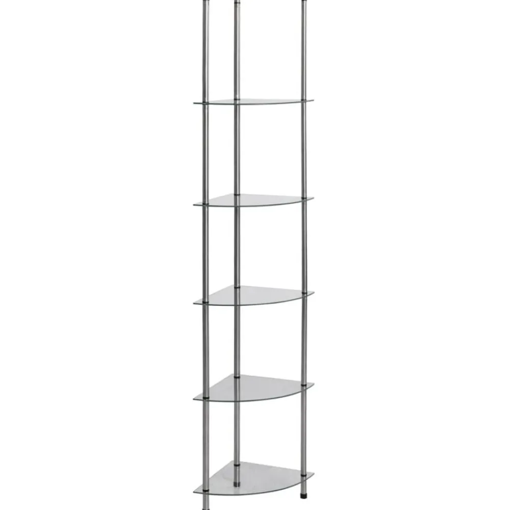 Boekenkasten & Wandplanken*vidaXL Kastje 6-laags 30x30x160 cm gehard glas transparant Doorzichtig