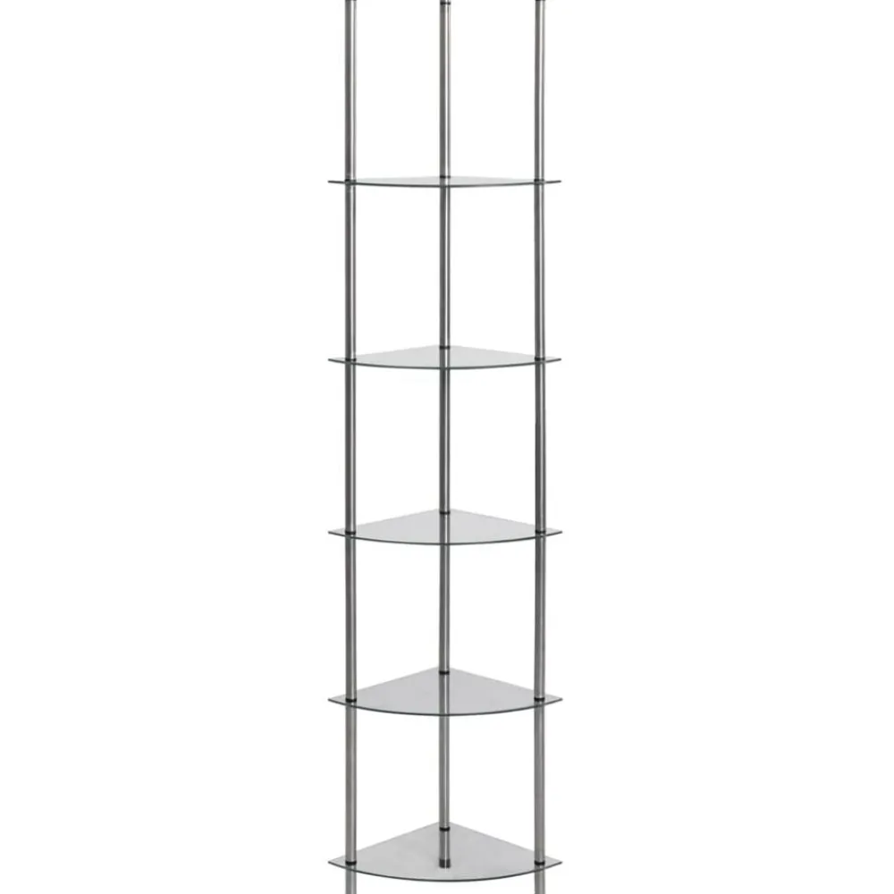 Boekenkasten & Wandplanken*vidaXL Kastje 6-laags 30x30x160 cm gehard glas transparant Doorzichtig