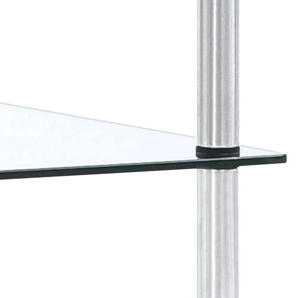 Boekenkasten & Wandplanken*vidaXL Kastje 3-laags 40x40x67 cm gehard glas transparant Doorzichtig