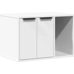 Huisdierbenodigdheden*vidaXL Kattenbakkast 60x40x40 cm bewerkt hout Wit