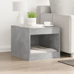 Huisdierbenodigdheden*vidaXL Kattenbakkast 47x59x42 cm bewerkt hout Betongrijs