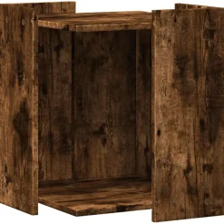 Kattenbakkast 42x42x51 cm bewerkt hout kleurig>vidaXL New