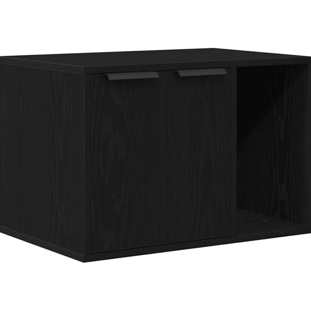 Kattenbakomheining 60x40x40 cm bewerkt hout>vidaXL
