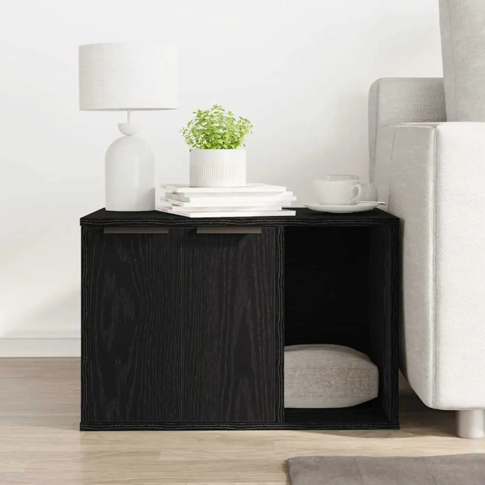 Kattenbakomheining 60x40x40 cm bewerkt hout>vidaXL