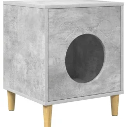 Kattenhuis Beton 42,5 x 40 x 53 cm Bewerkt hout>vidaXL Outlet