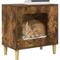Kattenhuis 51 x 30 x 52 cm Bewerkt hout><noscript><img width=