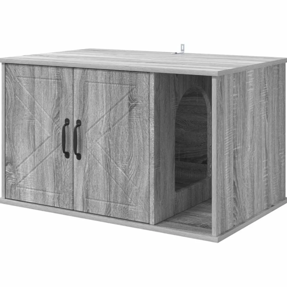 Kattenhuis 85 x 55 x 50 cm Bewerkt hout>vidaXL Clearance