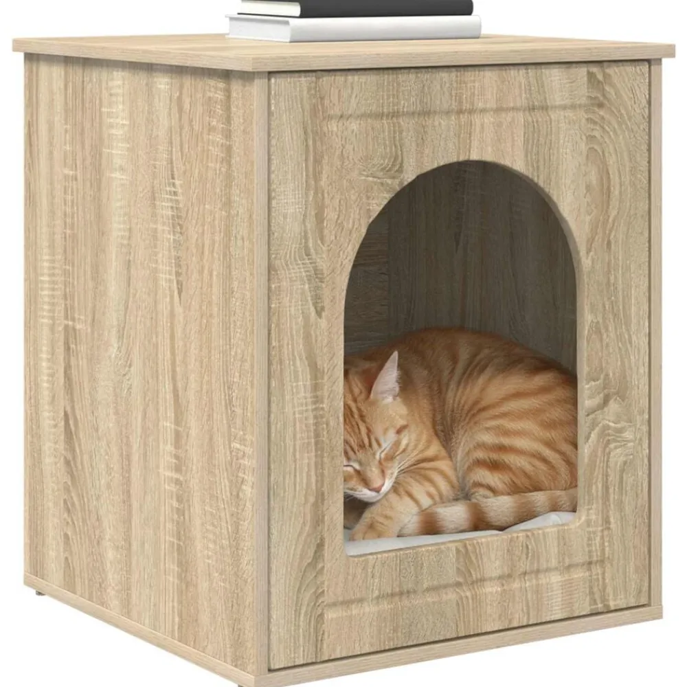 Kattenhuis Sonoma 53 x 52 x 62 cm Bewerkt hout>vidaXL