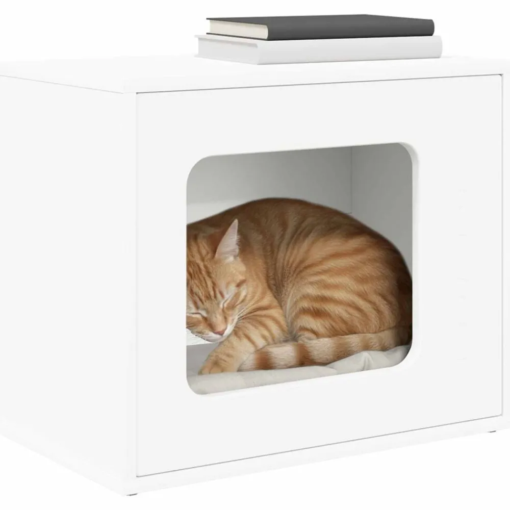 Kattenhuis 51 x 30 x 42 cm Bewerkt hout>vidaXL Sale