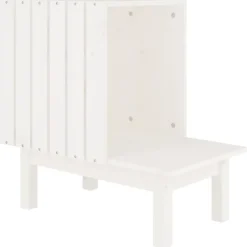 Huisdierbenodigdheden*vidaXL Kattenhuis 60x36x60 cm massief grenenhout Wit