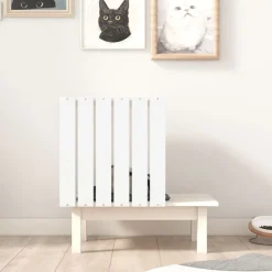 Huisdierbenodigdheden*vidaXL Kattenhuis 60x36x60 cm massief grenenhout Wit
