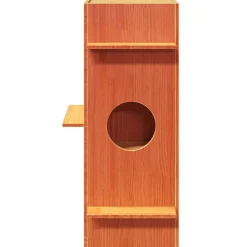 Huisdierbenodigdheden*vidaXL Kattenhuis 43x43x90 cm massief grenenhout Wasbruin