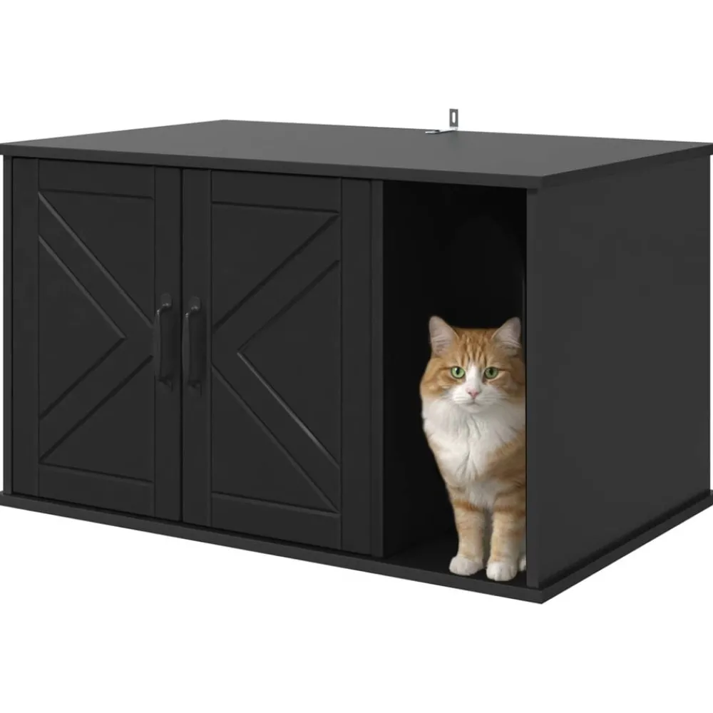 Kattenhuis 85 x 55 x 50 cm Bewerkt hout>vidaXL Best