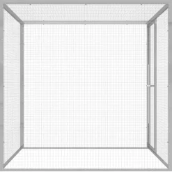 Huisdierbenodigdheden*vidaXL Kattenkooi 1,5x1,5x1,5 m gegalvaniseerd staal