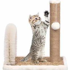 Kattenkrabpaal met borstelboog en krabpaal>vidaXL Best