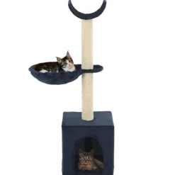 Huisdierbenodigdheden*vidaXL Kattenkrabpaal met sisal krabpalen 105 cm Blauw