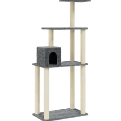 Huisdierbenodigdheden*vidaXL Kattenkrabpaal met sisal krabpalen 147 cm Donkergrijs