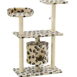 Kattenkrabpaal met sisal krabpalen 95 cm pootafdrukken beige>vidaXL Sale