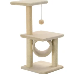 Huisdierbenodigdheden*vidaXL Kattenkrabpaal met sisal krabpalen 65 cm Beige
