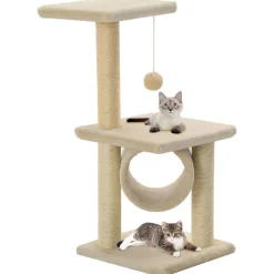Huisdierbenodigdheden*vidaXL Kattenkrabpaal met sisal krabpalen 65 cm Beige