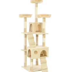 Huisdierbenodigdheden*vidaXL Kattenkrabpaal met sisal krabpalen 170 cm Beige