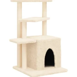 Kattenmeubel met sisal krabpalen 83,5 cm crèmekleurig>vidaXL Hot