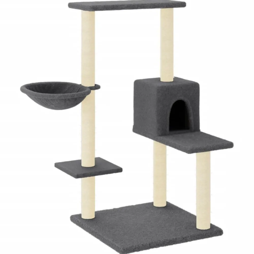 Huisdierbenodigdheden*vidaXL Kattenmeubel met sisal krabpalen 95 cm Donkergrijs