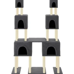 Huisdierbenodigdheden*vidaXL Kattenmeubel met sisal krabpalen 199 cm Donkergrijs