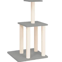 Huisdierbenodigdheden*vidaXL Kattenmeubel met sisal krabpalen 85,5 cm Lichtgrijs