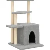 Kattenmeubel met sisal krabpalen 83,5 cm lichtgrijs>vidaXL Clearance