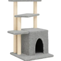 Kattenmeubel met sisal krabpalen 83,5 cm lichtgrijs>vidaXL Clearance