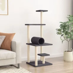 Kattenmeubel met sisal krabpalen 136 cm><noscript><img width=