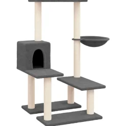 Huisdierbenodigdheden*vidaXL Kattenmeubel met sisal krabpalen 94,5 cm Donkergrijs