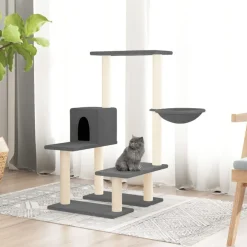 Huisdierbenodigdheden*vidaXL Kattenmeubel met sisal krabpalen 94,5 cm Donkergrijs