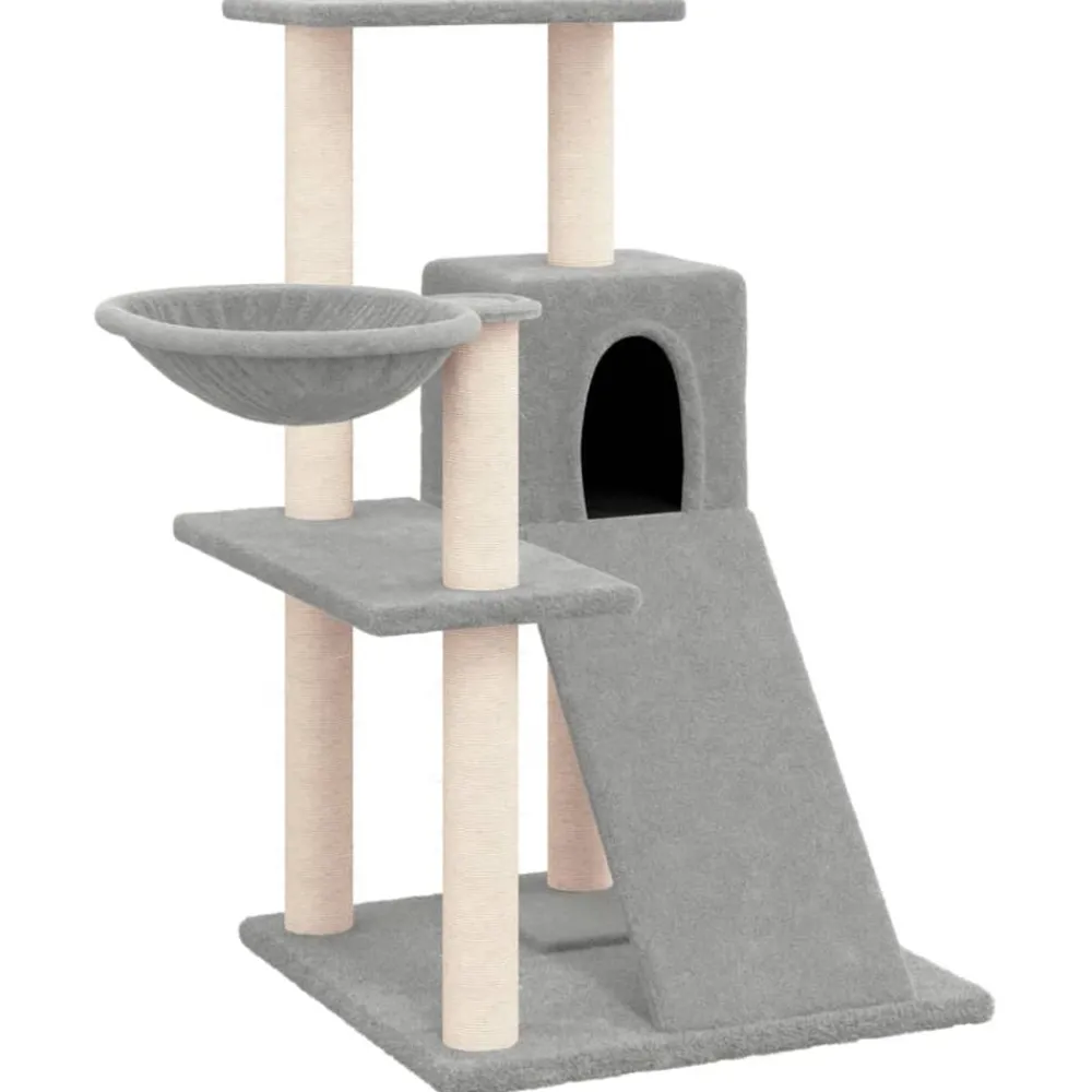 Huisdierbenodigdheden*vidaXL Kattenmeubel met sisal krabpalen 82 cm Lichtgrijs