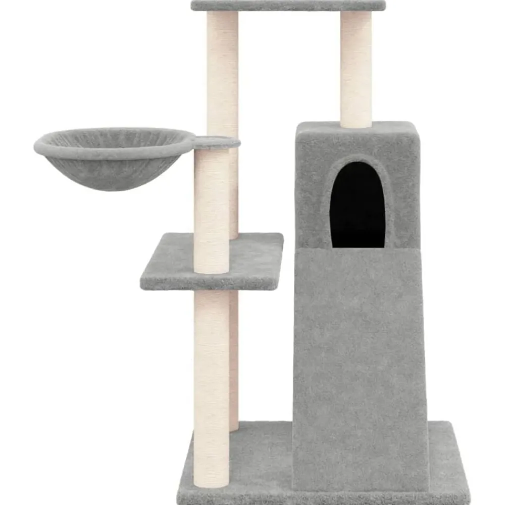 Huisdierbenodigdheden*vidaXL Kattenmeubel met sisal krabpalen 82 cm Lichtgrijs