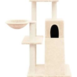 Huisdierbenodigdheden*vidaXL Kattenmeubel met sisal krabpalen 82 cm crèmekleurig Cr&egrave;me