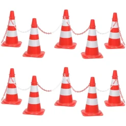 Uithangborden*vidaXL Kegelset met ketting 10 m rood en wit