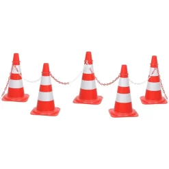 Uithangborden*vidaXL Kegelset met ketting 10 m rood en wit