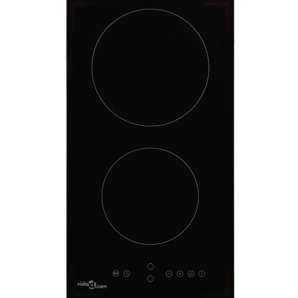 Keuken & Eetkamer*vidaXL Keramische kookplaat met 2 kookzones aanraakbediening 3000 W